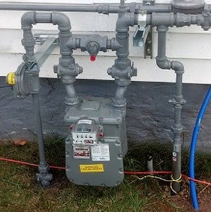 Home outdoor gas meter