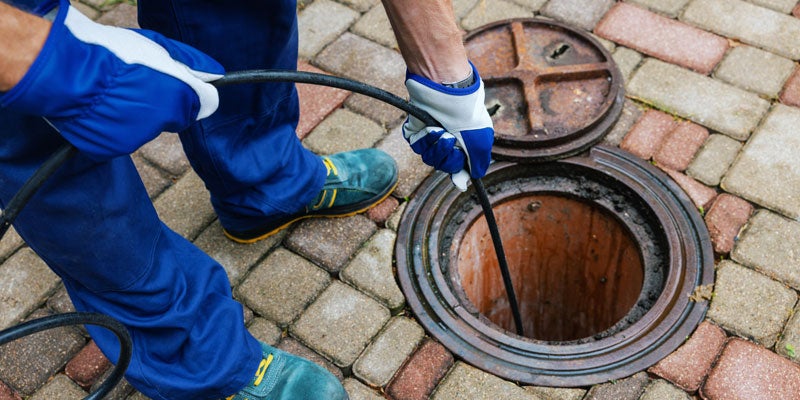 Outdoor sewer hydro jetting